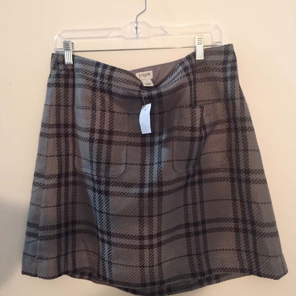 A plaid J Crew skirt, size 14